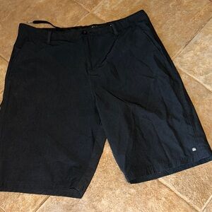 Micros Black Men's Flat Front Casual Shorts